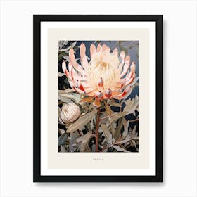 Flower Illustration Protea 4 Poster Art Print