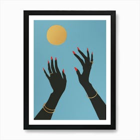 Hands Reaching For The Sun Art Print