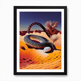 Desert Kingsnake Snake Vibrant Art Print