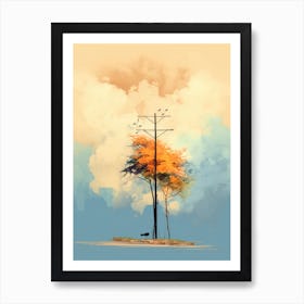 Tree On An Island Art Print