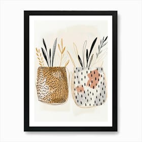 Leopard Pots Art Print