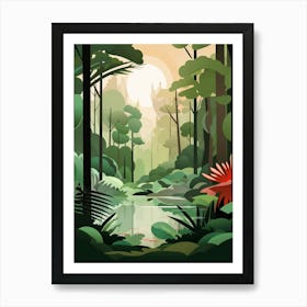 Jungle Abstract Minimalist 6 Art Print