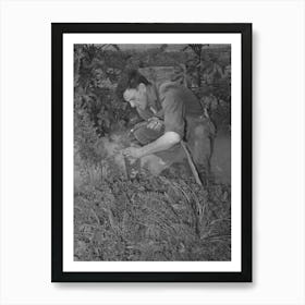 Untitled Photo, Possibly Related To Mr Schoenfeldt, Fsa (Farm Security Administration) Client, Watering Tile Art Print