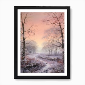 Dreamy Winter Painting The New Forest England 1 Art Print