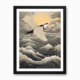 Common Tern 1 Gold Detail Painting Art Print