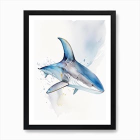 Cookiecutter Shark 2 Watercolour Art Print