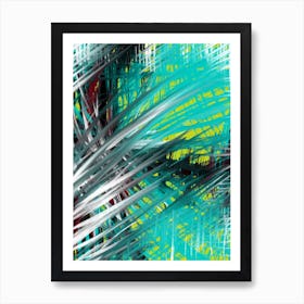 Green and black Art Print