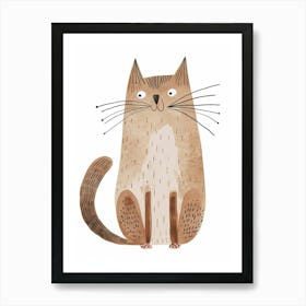 Munchkin Cat Clipart Illustration 4 Art Print