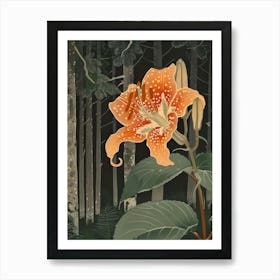 Lily In The Forest 1 Art Print