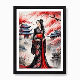 Chinese Lady 2 Art Print