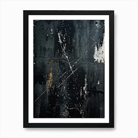 Black And White Abstract Painting 1 Art Print