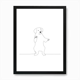 Dog Standing Up Poster