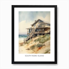 South Padre Island Watercolor 3travel Poster Art Print