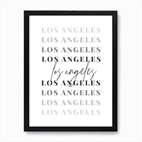 Los Angeles Fade Font 2 Art Print