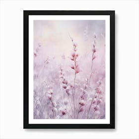 Frosty Botanical Fuchsia 1 Art Print