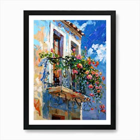 Balcony Painting In Cadiz 3 Art Print