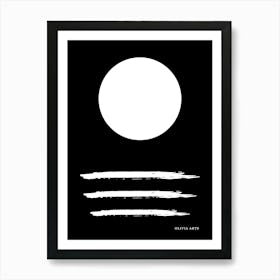A work of art. The moon. The colorful zigzag lines. It adds a touch of high-level art to the place. It creates psychological comfort. Reassurance in the soul.2 Art Print
