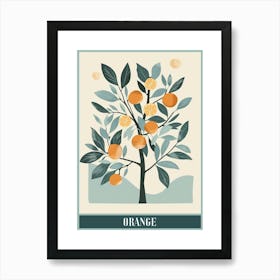 Orange Tree Flat Illustration 2 Poster Art Print