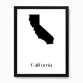 California Silhouette city. Art Print