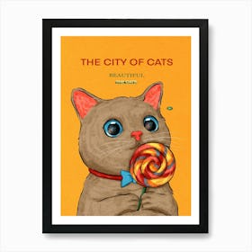 City Of Cats Beautiful Art Print