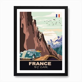 France By Car Art Print