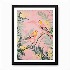 Vintage Japanese Inspired Bird Print Yellowhammer 4 Art Print