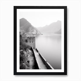 Kotor, Montenegro, Black And White Old Photo 1 Art Print