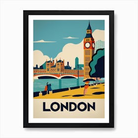 Vintage London Travel Poster Art Print