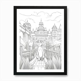 Zootopia (Zootopia) Fantasy Inspired Line Art 2 Art Print