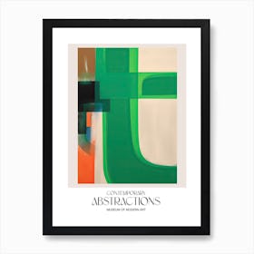 Green Abstract Exhibition Poster Art Print