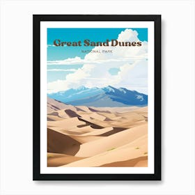 Great Sand Dunes National Park Desert Travel Art Art Print