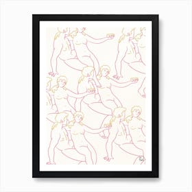 Women And Men Art Print