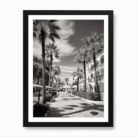 Marbella, Spain, Black And White Analogue Photography 4 Art Print