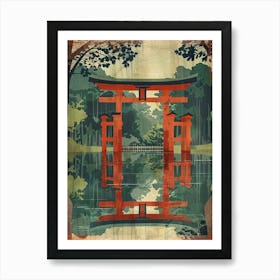 Meiji Shrine Tokyo Japan Mid Century Modern 3 Art Print