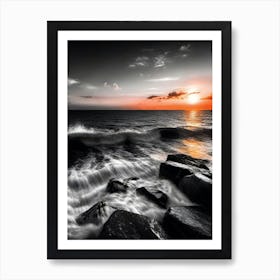 Sunset At The Beach 515 Art Print