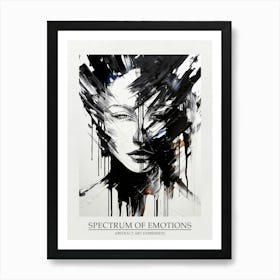 Spectrum Of Emotions Abstract Black And White 2 Poster Art Print