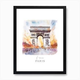 France, Paris Storybook 5 Travel Poster Watercolour Art Print