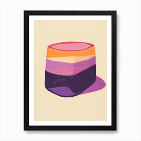 Abstract Purple Jelly Beige Illustration Art Print