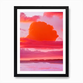 Palm Beach, Australia Pink Beach Art Print