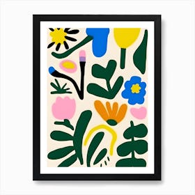 Modern  Abstract Flower Market Art Print