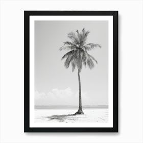 Palm Tree On The Beach 3 Art Print