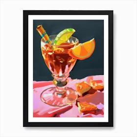 Shrimps Cocktail Oil Painting 1 Art Print