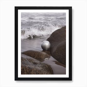 Disco Ball On The Shore Photo 1 Art Print