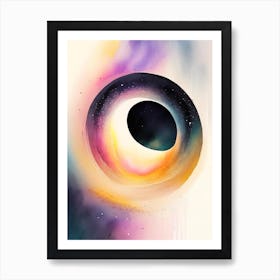 Black Hole Gouache Space Art Print