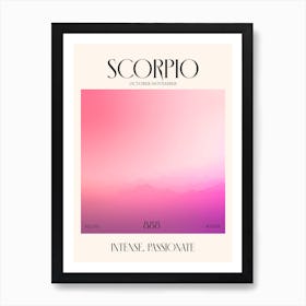 Scorpio 1 Zodiac Sign Art Print