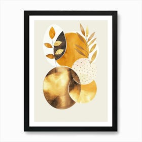 Golden Leaves Canvas Print 5 Art Print