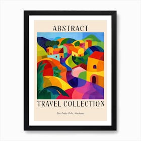 Abstract Travel Collection Poster San Pedro Sula Honduras 4 Art Print