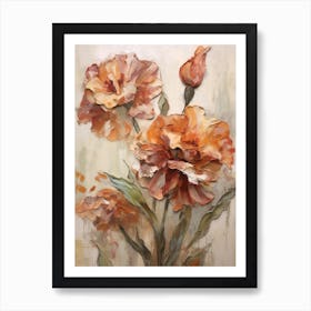 Fall Flower Painting Carnation 3 Art Print