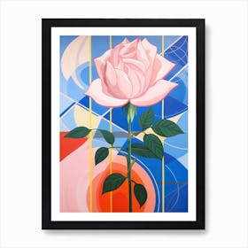 Rose 9 Hilma Af Klint Inspired Pastel Flower Painting Art Print