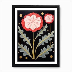 Carnation 2 Hilma Af Klint Inspired Flower Illustration Art Print